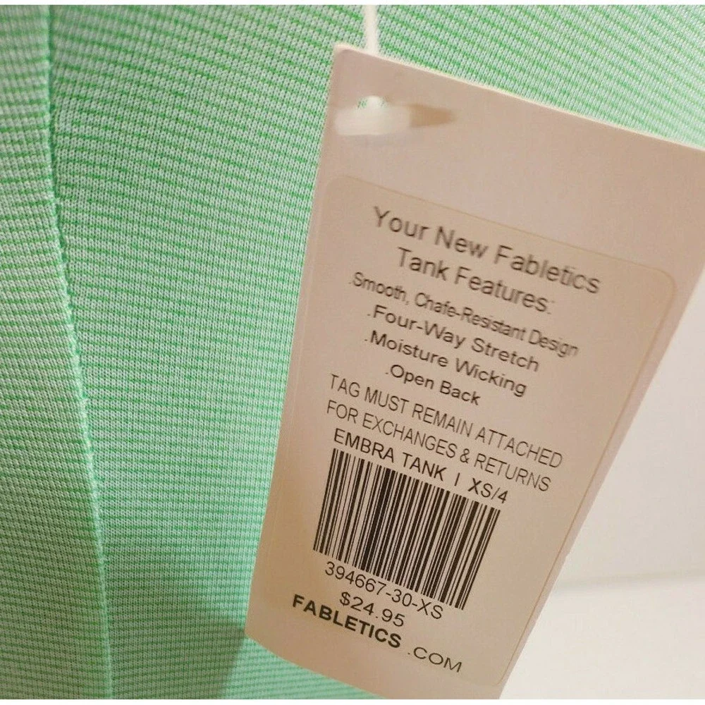 Fabletics Women Green Size XS/XXS AthleticTankTop Sport Stretch Moisture Wick